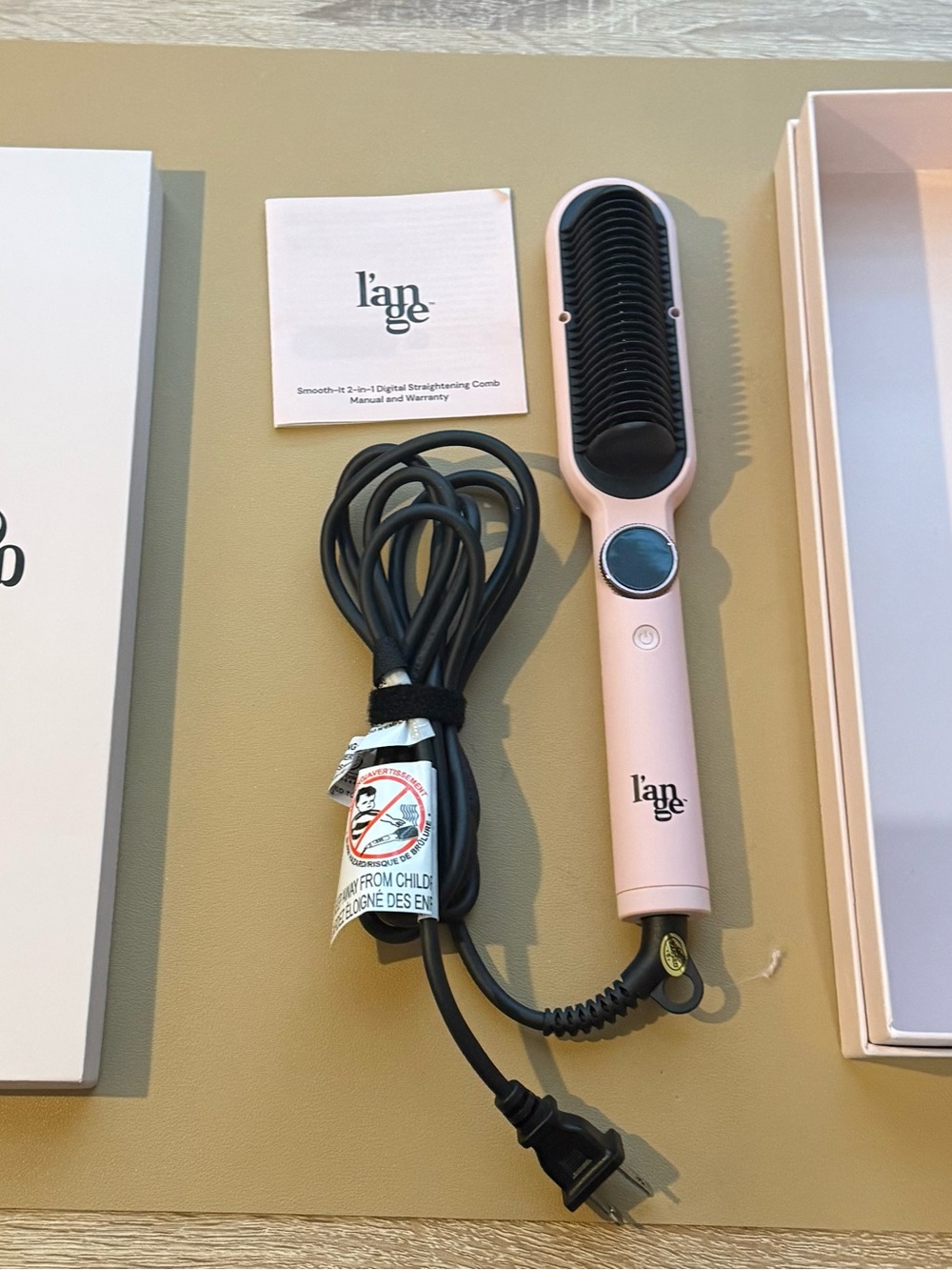 l'ange Smooth-It 2-in-1 Digital Straightening Comb